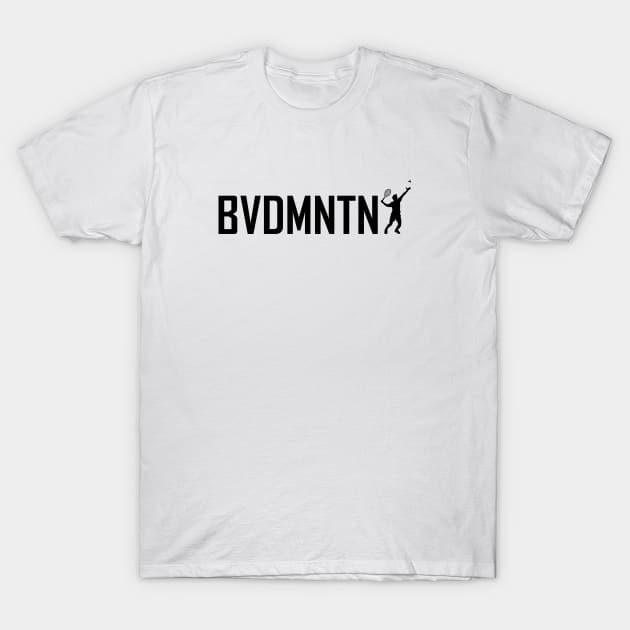 Badminton modern typography T-Shirt by Simonpeters98